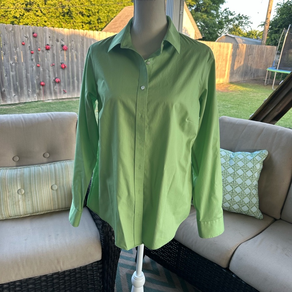 Lands' End Light Green Broadcloth Shirt